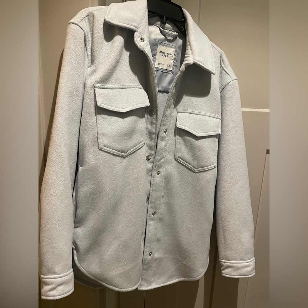 Abercrombie & Fitch light blue shacket